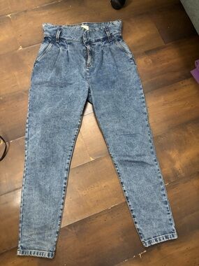 High-Waist Blue Paperbag Jeans from Sezane